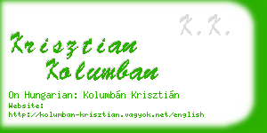 krisztian kolumban business card